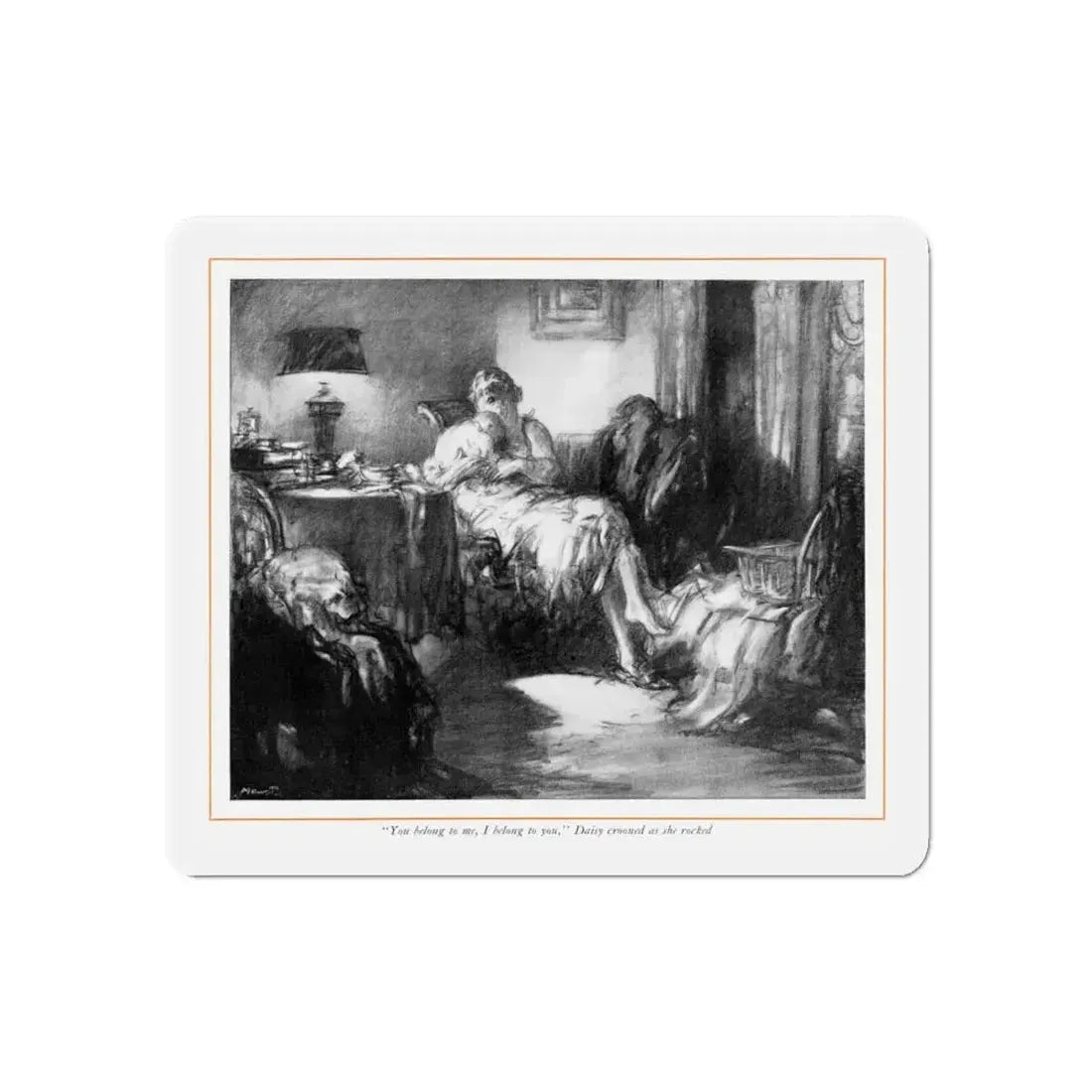 Daisy's Day (2), McCall's, February 1930 (Magazine Illustration) Refrigerator Magnet 6 Inch - The Sticker Space