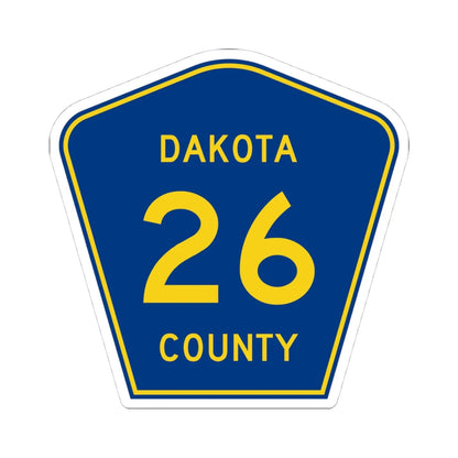Dakota County 26 (Minnesota) (Road Sign) STICKER Vinyl Kiss-Cut Decal 4 Inch White - The Sticker Space