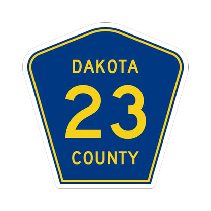 Dakota County Route 23 (Minnesota) (Road Sign) STICKER Vinyl Kiss-Cut Decal 3 Inch White - The Sticker Space