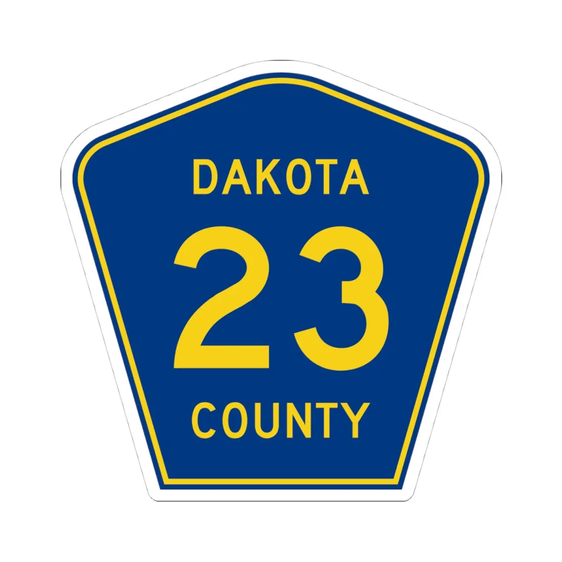 Dakota County Route 23 (Minnesota) (Road Sign) STICKER Vinyl Kiss-Cut Decal 4 Inch White - The Sticker Space