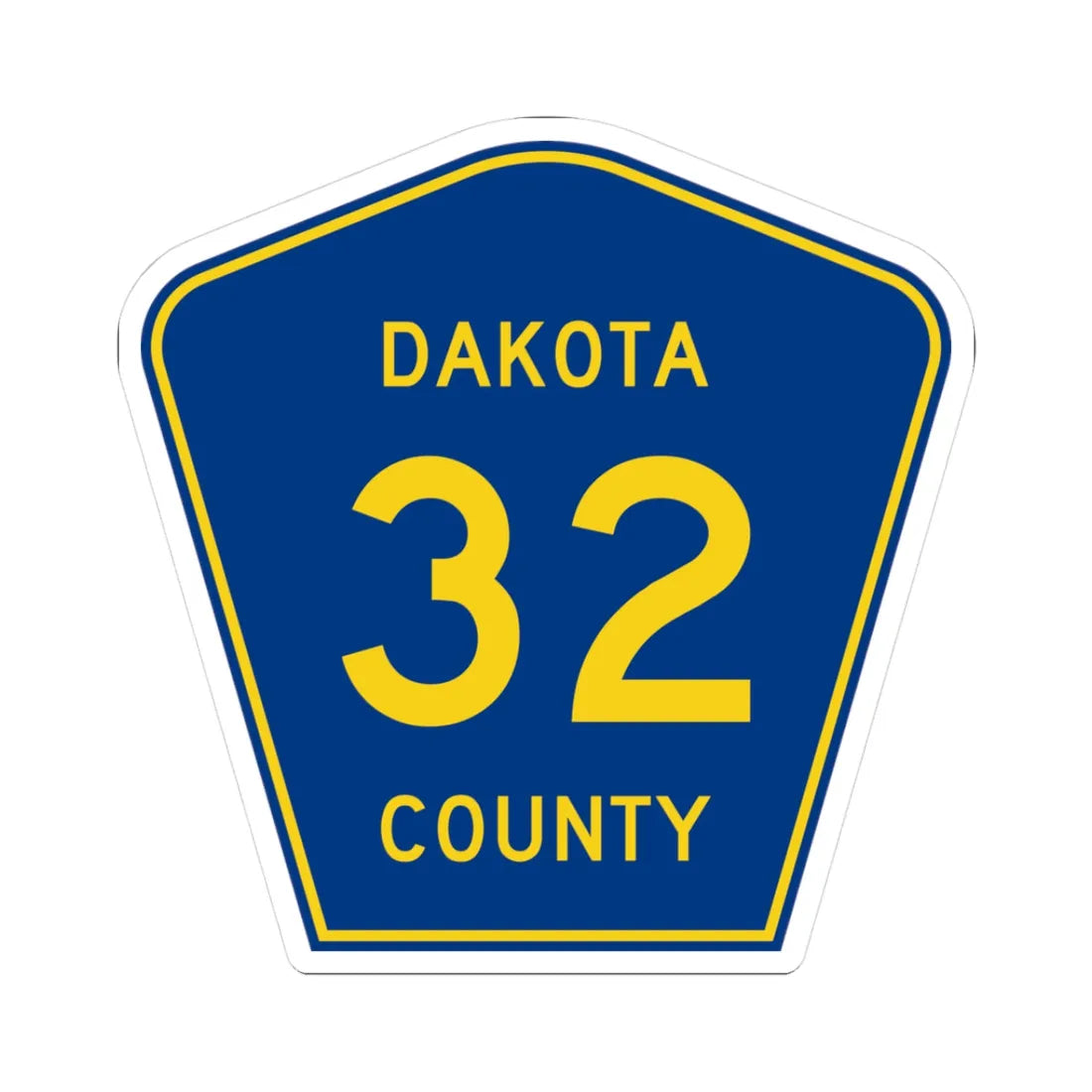 Dakota County Route 32 (Minnesota) (Road Sign) STICKER Vinyl Kiss-Cut Decal 3 Inch White - The Sticker Space