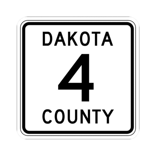 Dakota County Route 4 MN (Minnesota) (Road Sign) STICKER Vinyl Kiss-Cut Decal 2 Inch White - The Sticker Space