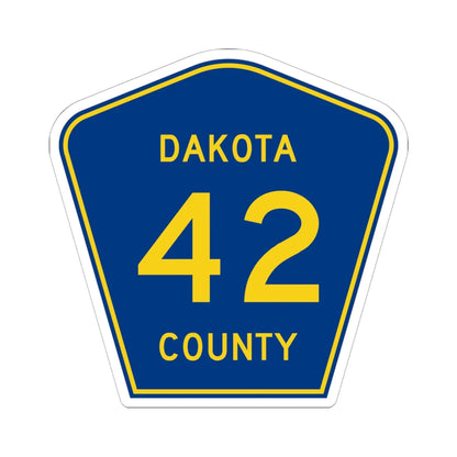Dakota County Route 42 (Minnesota) (Road Sign) STICKER Vinyl Kiss-Cut Decal 6 Inch White - The Sticker Space