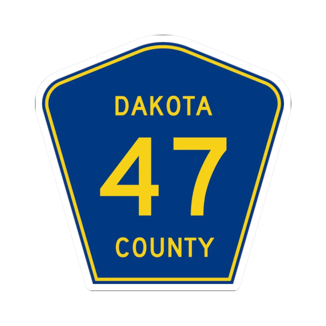 Dakota County Route 47 (Minnesota) (Road Sign) STICKER Vinyl Kiss-Cut Decal 2 Inch White - The Sticker Space