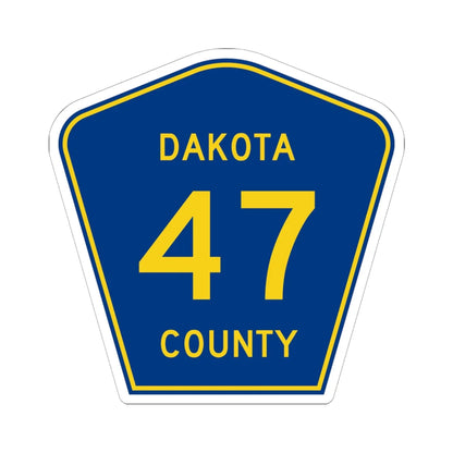 Dakota County Route 47 (Minnesota) (Road Sign) STICKER Vinyl Kiss-Cut Decal 6 Inch White - The Sticker Space