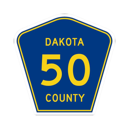 Dakota County Route 50 (Minnesota) (Road Sign) STICKER Vinyl Kiss-Cut Decal 2 Inch White - The Sticker Space