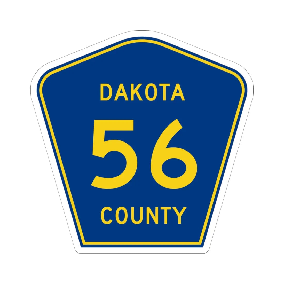 Dakota County Route 56 (Minnesota) (Road Sign) STICKER Vinyl Kiss-Cut Decal 6 Inch White - The Sticker Space