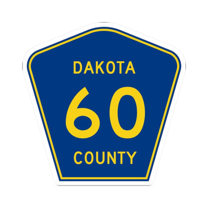 Dakota County Route 60 (Minnesota) (Road Sign) STICKER Vinyl Kiss-Cut Decal 2 Inch White - The Sticker Space