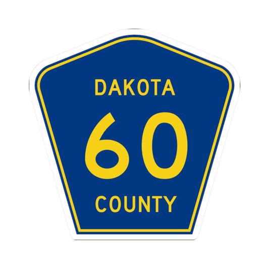 Dakota County Route 60 (Minnesota) (Road Sign) STICKER Vinyl Kiss-Cut Decal 2 Inch White - The Sticker Space
