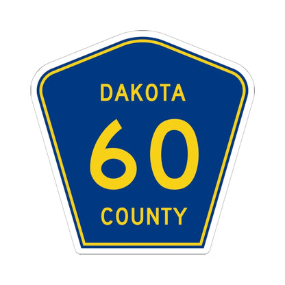 Dakota County Route 60 (Minnesota) (Road Sign) STICKER Vinyl Kiss-Cut Decal 6 Inch White - The Sticker Space