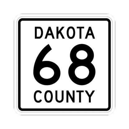 Dakota County Route 68 (Minnesota) (Road Sign) STICKER Vinyl Kiss-Cut Decal 2 Inch White - The Sticker Space
