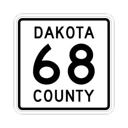 Dakota County Route 68 (Minnesota) (Road Sign) STICKER Vinyl Kiss-Cut Decal 6 Inch White - The Sticker Space