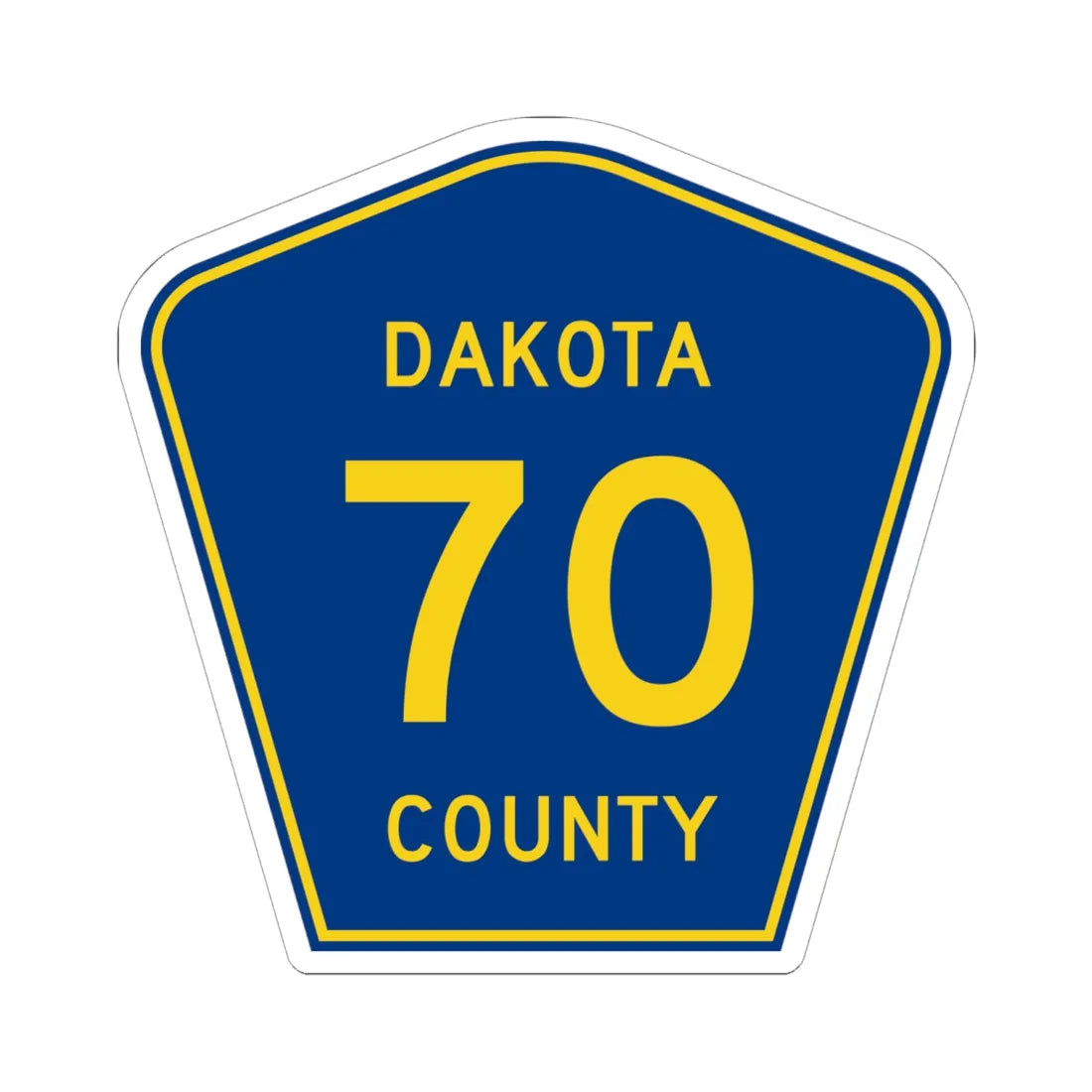 Dakota County Route 70 (Minnesota) (Road Sign) STICKER Vinyl Kiss-Cut Decal 6 Inch White - The Sticker Space
