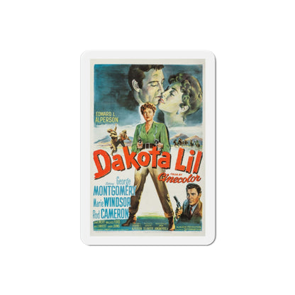 Dakota Lil 1950 Movie Poster Die-Cut Magnet-2 Inch-The Sticker Space