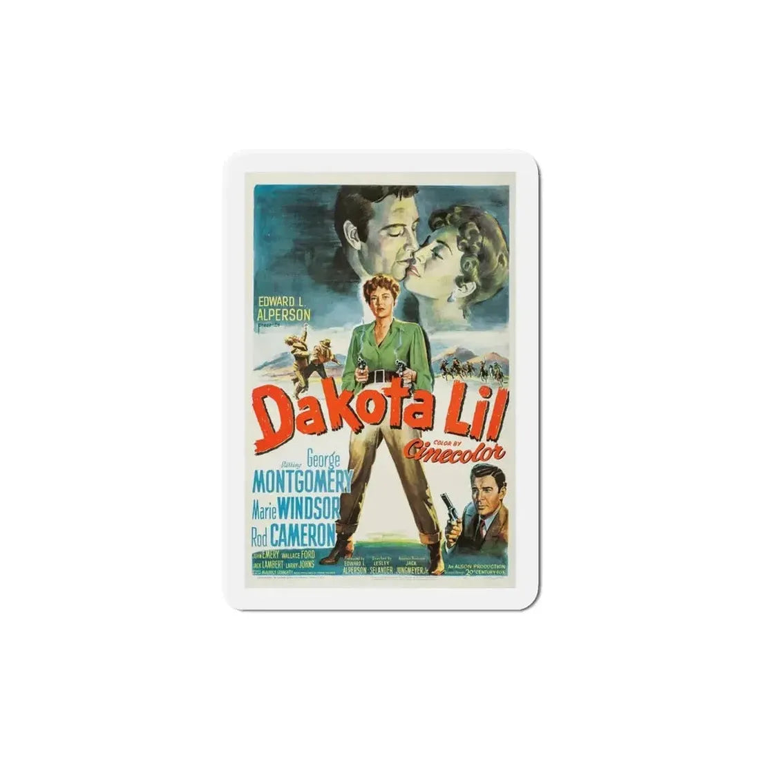 Dakota Lil 1950 Movie Poster Refrigerator Magnet - The Sticker Space