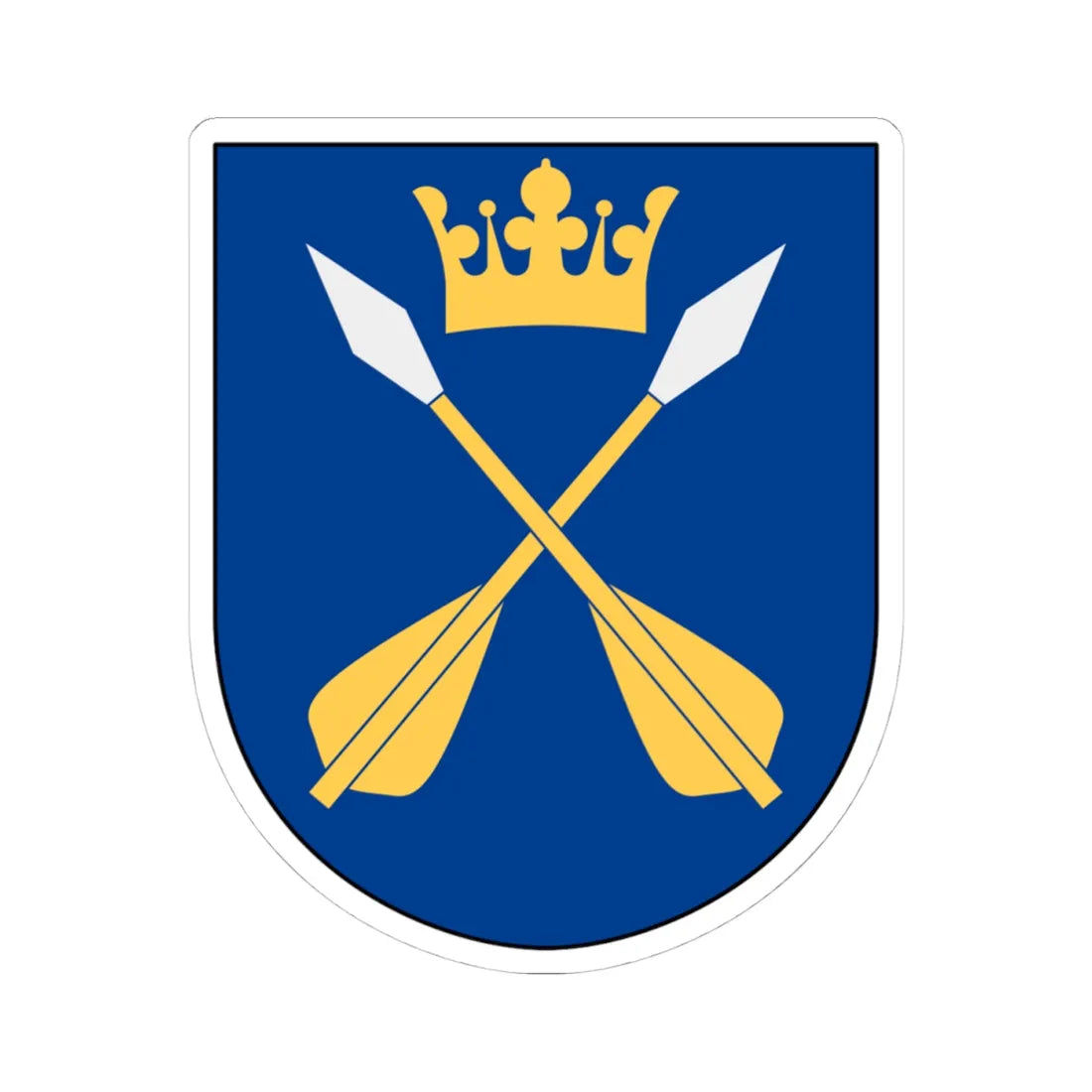 Dalarna vapen (Sweden) (Coat of Arms) STICKER Vinyl Kiss-Cut Decal 4 Inch White - The Sticker Space