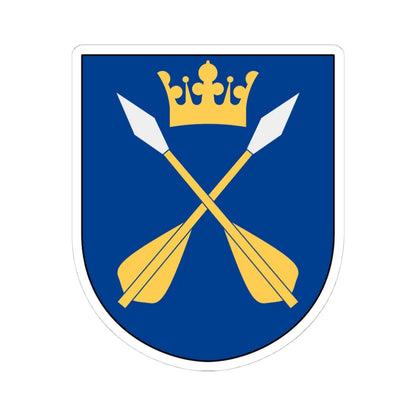 Dalarna vapen (Sweden) (Coat of Arms) STICKER Vinyl Kiss-Cut Decal 4 Inch White - The Sticker Space