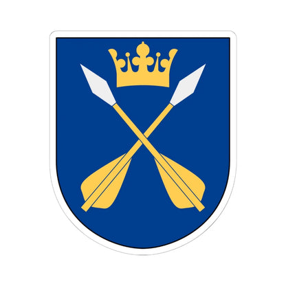 Dalarna vapen (Sweden) (Coat of Arms) STICKER Vinyl Kiss-Cut Decal 6 Inch White - The Sticker Space