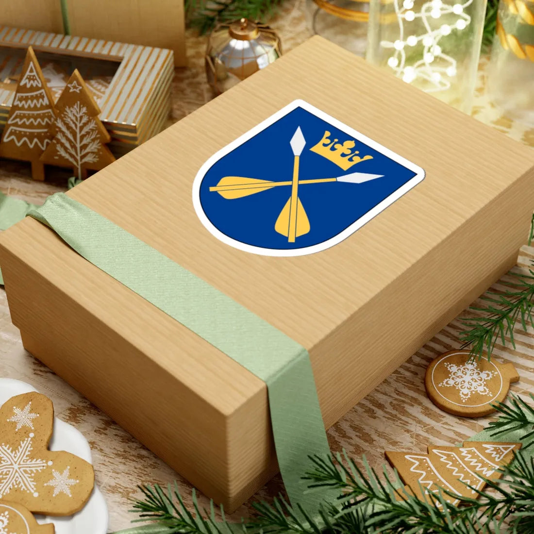 Dalarna vapen (Sweden) (Coat of Arms) STICKER Vinyl Kiss-Cut Decal - The Sticker Space