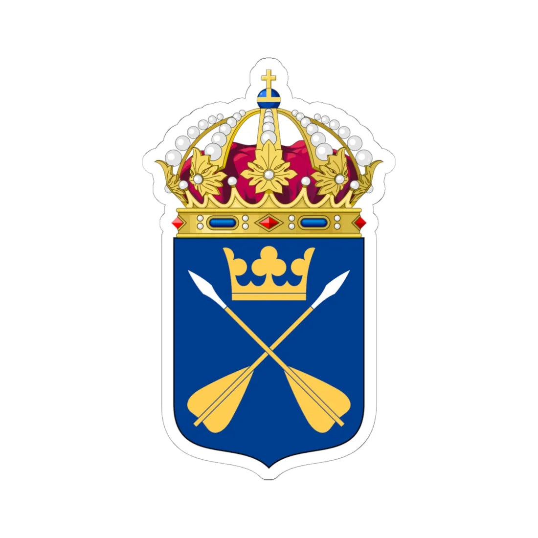 Dalarnas läns vapen (Sweden) (Coat of Arms) STICKER Vinyl Kiss-Cut Decal - The Sticker Space