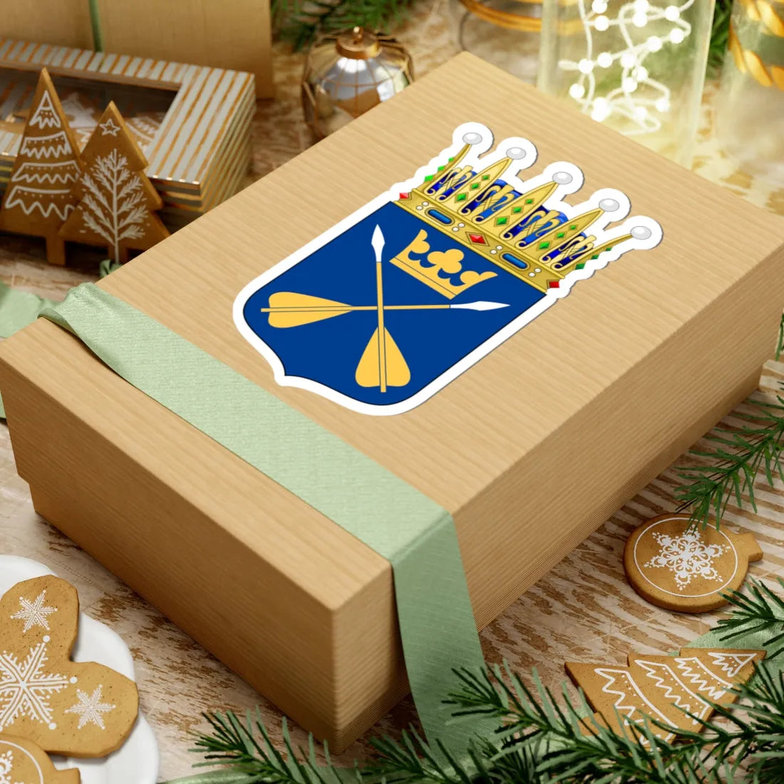 Dalarnas vapen crowned (Sweden) (Coat of Arms) STICKER Vinyl Kiss-Cut Decal - The Sticker Space