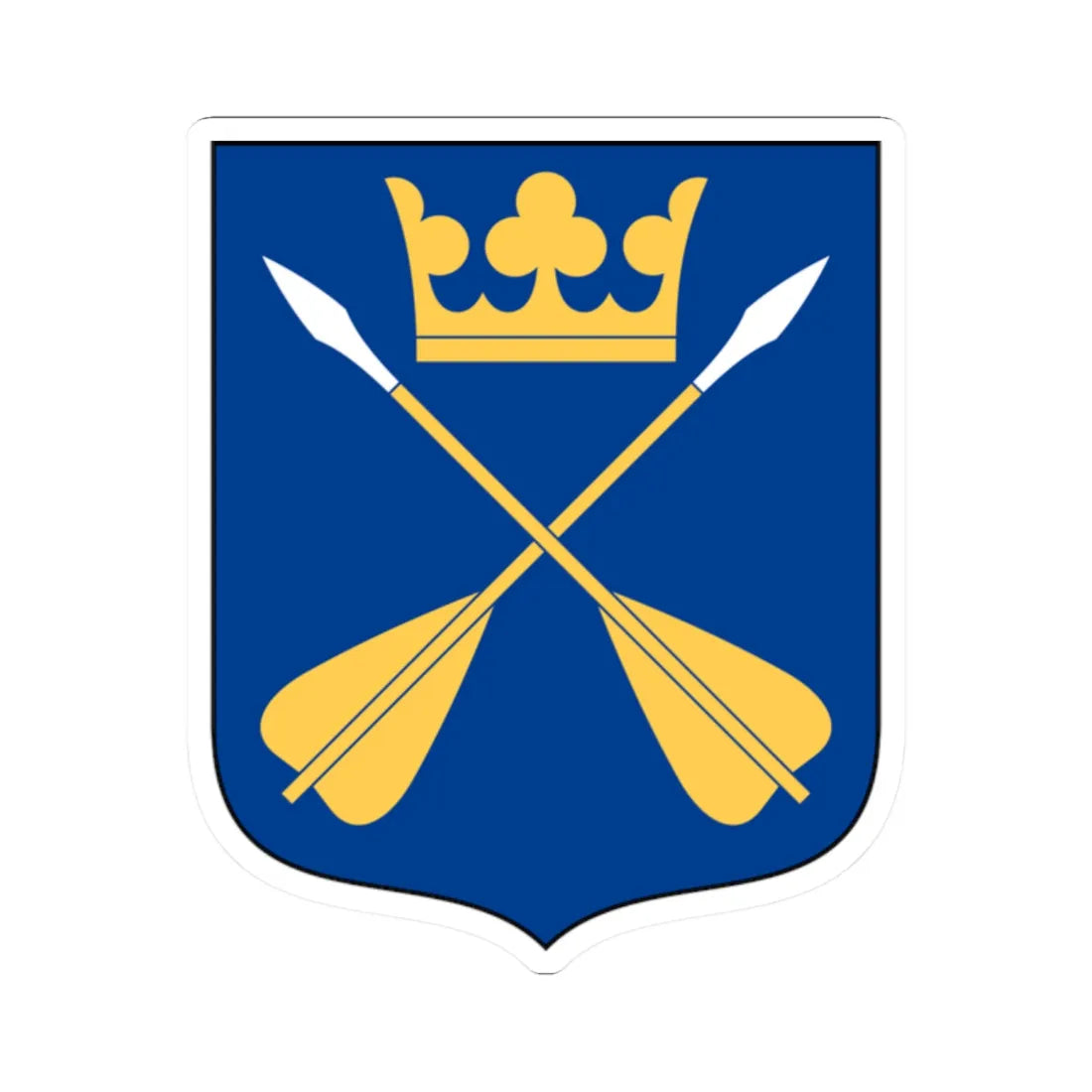 Dalarnas vapen (Sweden) (Coat of Arms) STICKER Vinyl Kiss-Cut Decal 2 Inch White - The Sticker Space
