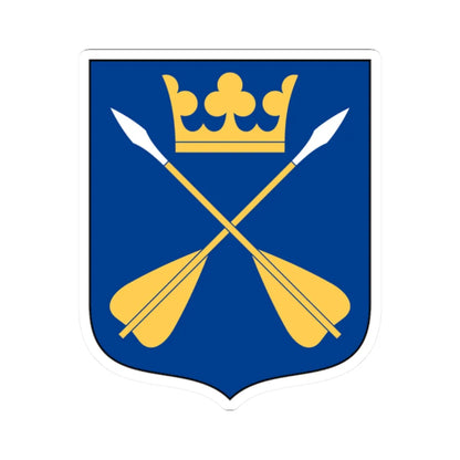 Dalarnas vapen (Sweden) (Coat of Arms) STICKER Vinyl Kiss-Cut Decal 2 Inch White - The Sticker Space