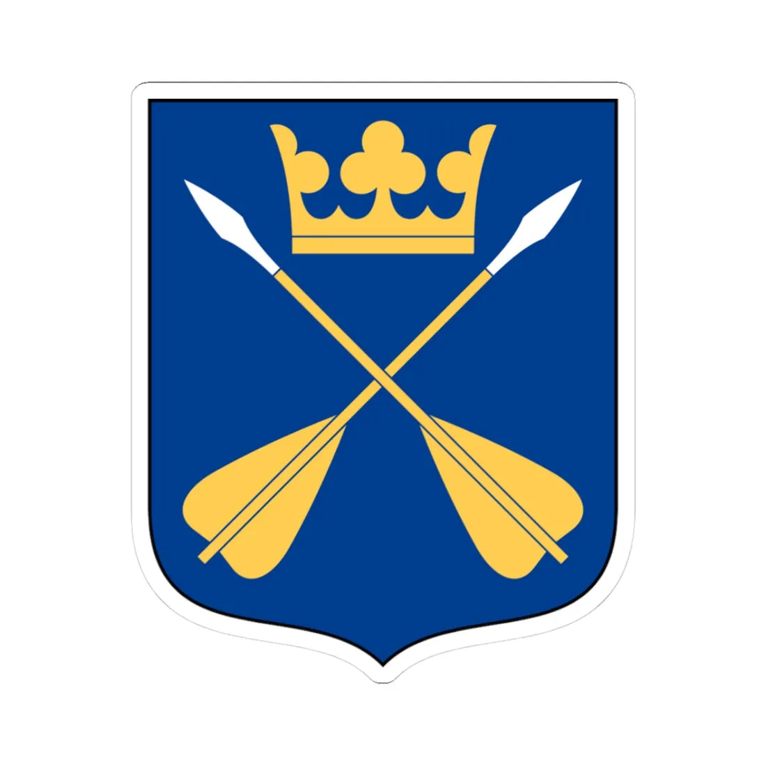 Dalarnas vapen (Sweden) (Coat of Arms) STICKER Vinyl Kiss-Cut Decal 3 Inch White - The Sticker Space