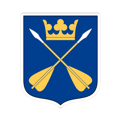 Dalarnas vapen (Sweden) (Coat of Arms) STICKER Vinyl Kiss-Cut Decal 3 Inch White - The Sticker Space