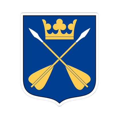 Dalarnas vapen (Sweden) (Coat of Arms) STICKER Vinyl Kiss-Cut Decal 4 Inch White - The Sticker Space