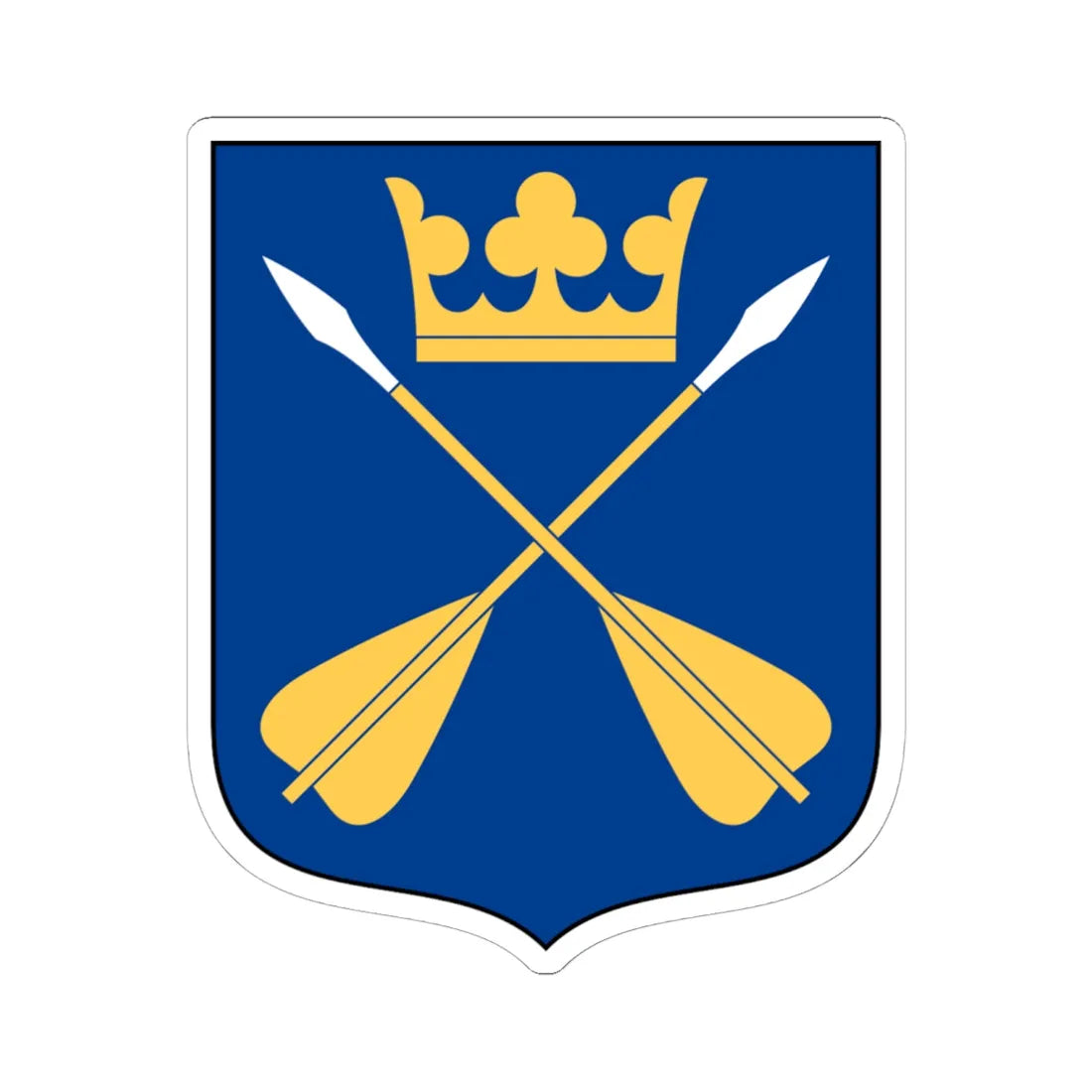 Dalarnas vapen (Sweden) (Coat of Arms) STICKER Vinyl Kiss-Cut Decal 6 Inch White - The Sticker Space
