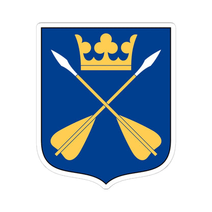 Dalarnas vapen (Sweden) (Coat of Arms) STICKER Vinyl Kiss-Cut Decal 6 Inch White - The Sticker Space