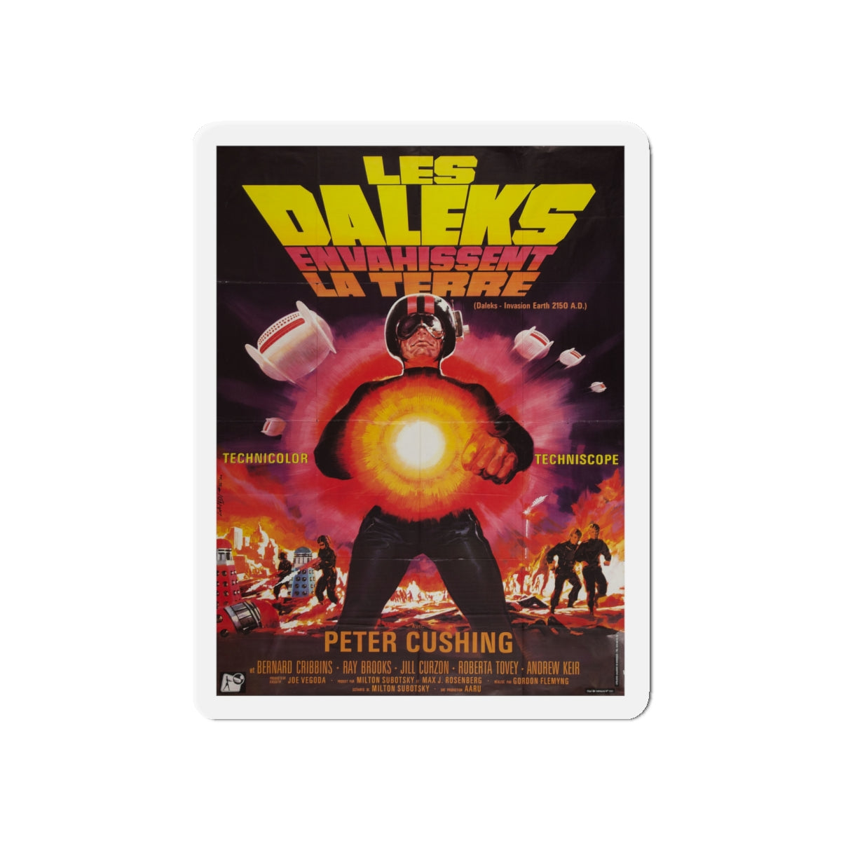 DALEKS INVASION EARTH 1966 Movie Poster - Die-Cut Magnet-5" x 5"-The Sticker Space