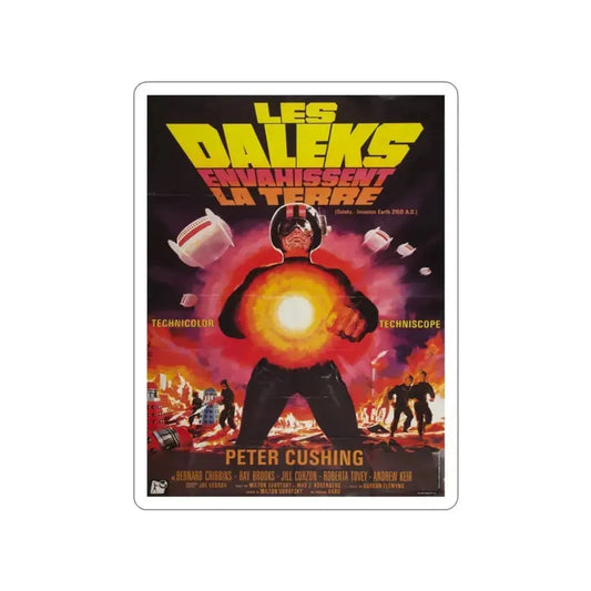 DALEKS INVASION EARTH 1966 Movie Poster STICKER Vinyl Die-Cut Decal 2 Inch - The Sticker Space