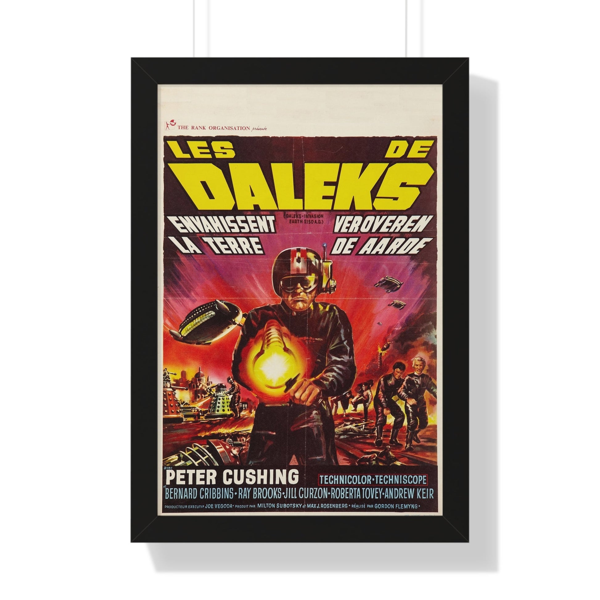 DALEKS INVASION EARTH (BELGIAN) 1966 - Framed Movie Poster-16″ x 24″-The Sticker Space