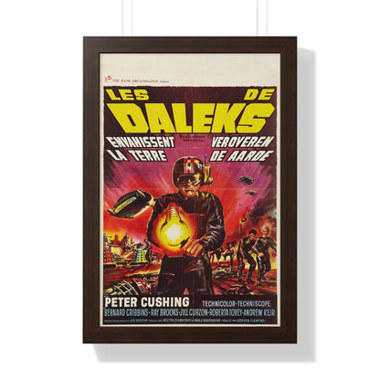 DALEKS INVASION EARTH (BELGIAN) 1966 - Framed Movie Poster-16″ x 24″-The Sticker Space