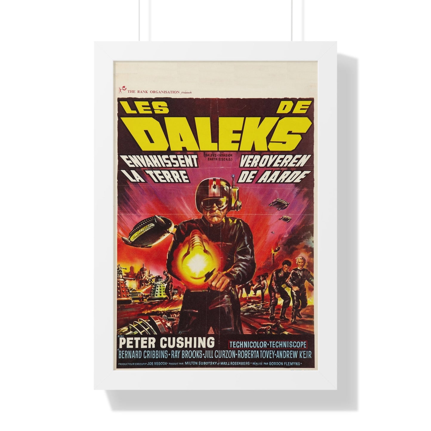 DALEKS INVASION EARTH (BELGIAN) 1966 - Framed Movie Poster-16″ x 24″-The Sticker Space