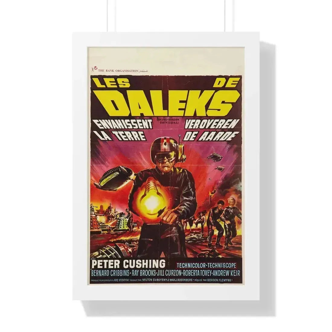 DALEKS INVASION EARTH (BELGIAN) 1966 - Framed Movie Poster 16″ x 24″ White - The Sticker Space