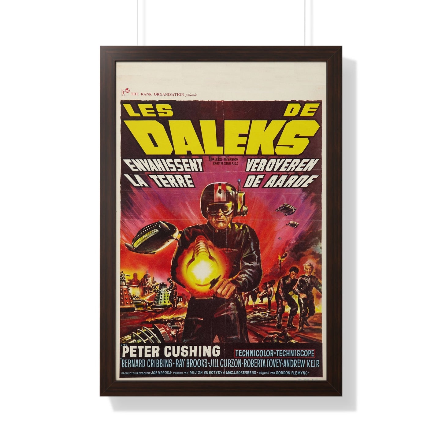 DALEKS INVASION EARTH (BELGIAN) 1966 - Framed Movie Poster-20" x 30"-The Sticker Space