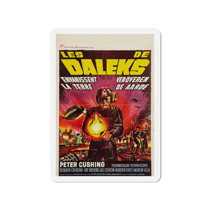 DALEKS INVASION EARTH (BELGIAN) 1966 Movie Poster - Die-Cut Magnet-2" x 2"-The Sticker Space