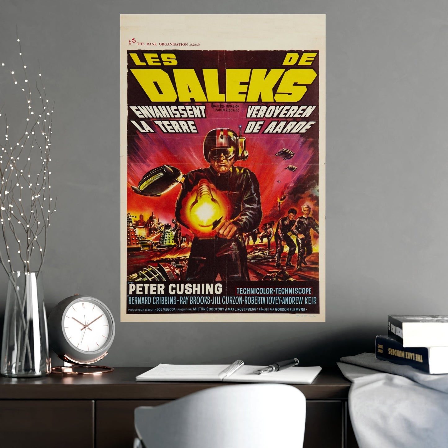 DALEKS INVASION EARTH (BELGIAN) 1966 - Paper Movie Poster-The Sticker Space