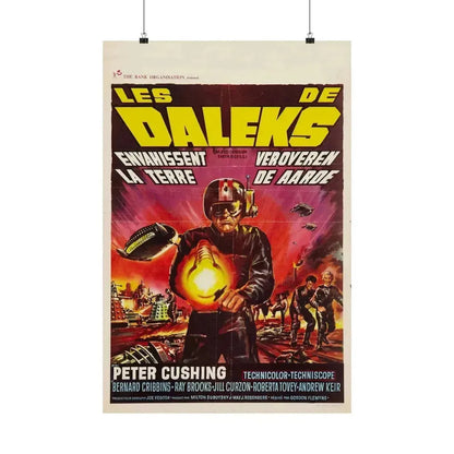 DALEKS INVASION EARTH (BELGIAN) 1966 - Paper Movie Poster 20″ x 30″ Matte - The Sticker Space