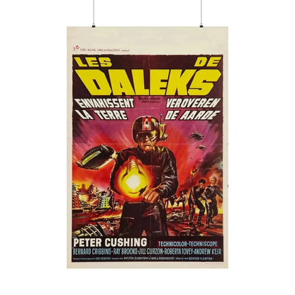 DALEKS INVASION EARTH (BELGIAN) 1966 - Paper Movie Poster 36" x 54" Matte - The Sticker Space