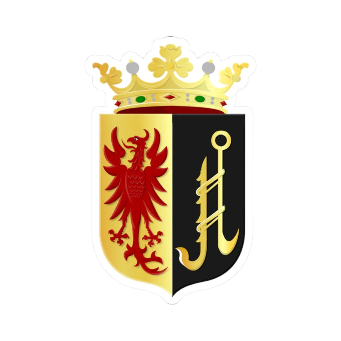 Dalen wapen (Netherlands) (Coat of Arms) STICKER Vinyl Kiss-Cut Decal - The Sticker Space