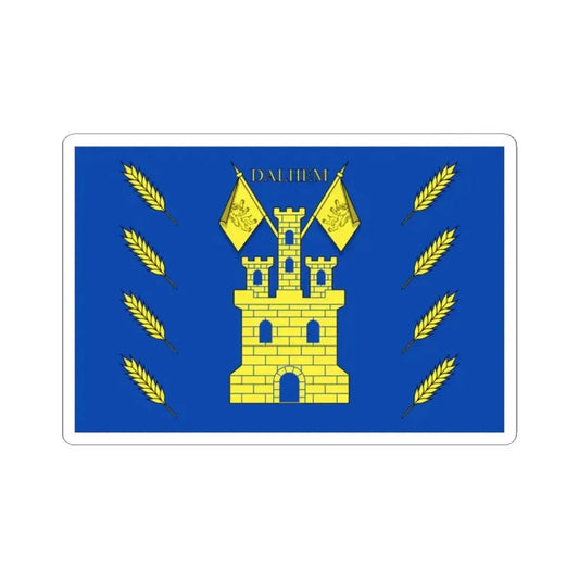 Dalhem vlag (Belgium) STICKER Vinyl Kiss-Cut Decal 2 Inch White - The Sticker Space