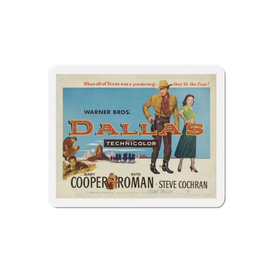 Dallas 1950 Movie Poster Refrigerator Magnet 2 Inch - The Sticker Space
