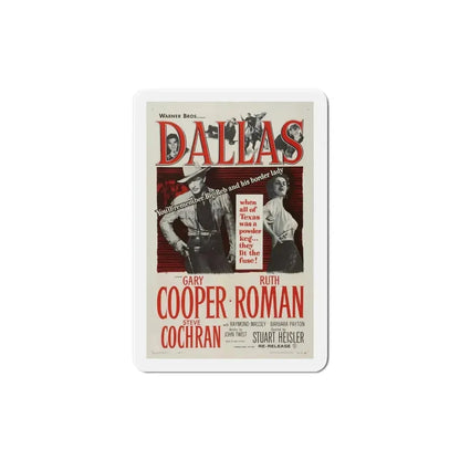 Dallas 1950 v2 Movie Poster Refrigerator Magnet - The Sticker Space