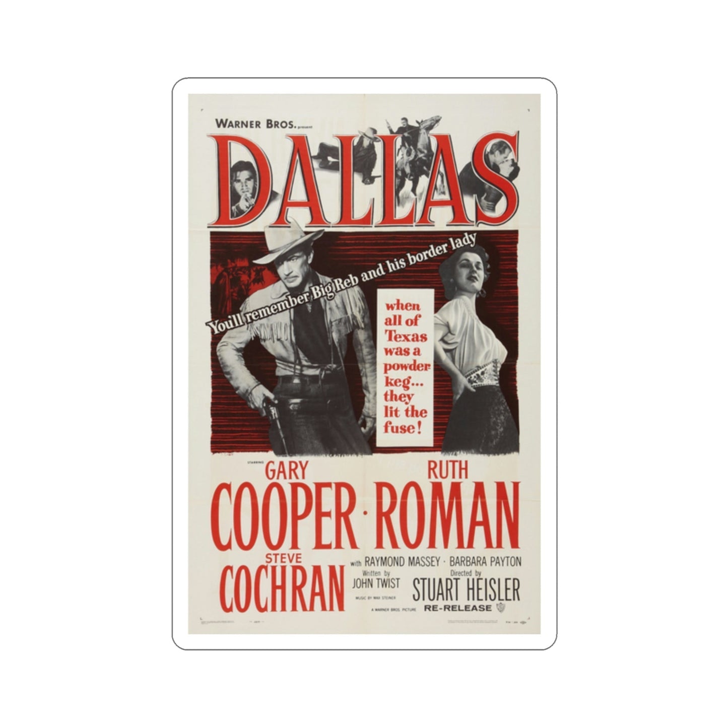 Dallas 1950 v2 Movie Poster STICKER Vinyl Die-Cut Decal-2 Inch-The Sticker Space