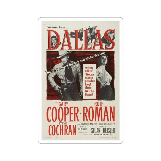 Dallas 1950 v2 Movie Poster STICKER Vinyl Die-Cut Decal 6 Inch - The Sticker Space