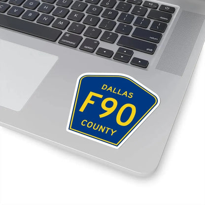 Dallas County Route F90 IA (Iowa) (Road Sign) STICKER Vinyl Kiss-Cut Decal - The Sticker Space